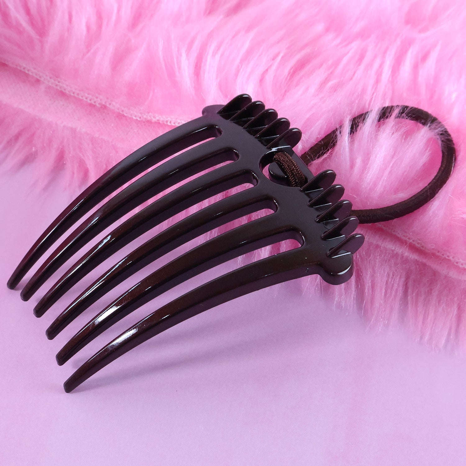 Ponytail Comb with Elastic Loop - (1 Pc) Ponytail Comb with Elastic Loop - (1 Pc)